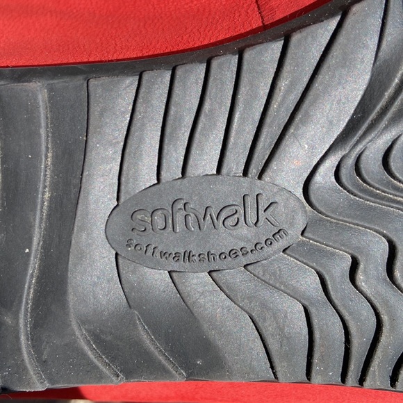 Softwalk Wish Red Suede Leather Wedge Ballet Flats Shoes Women's Size 10.5 Wide - Picture 10 of 10